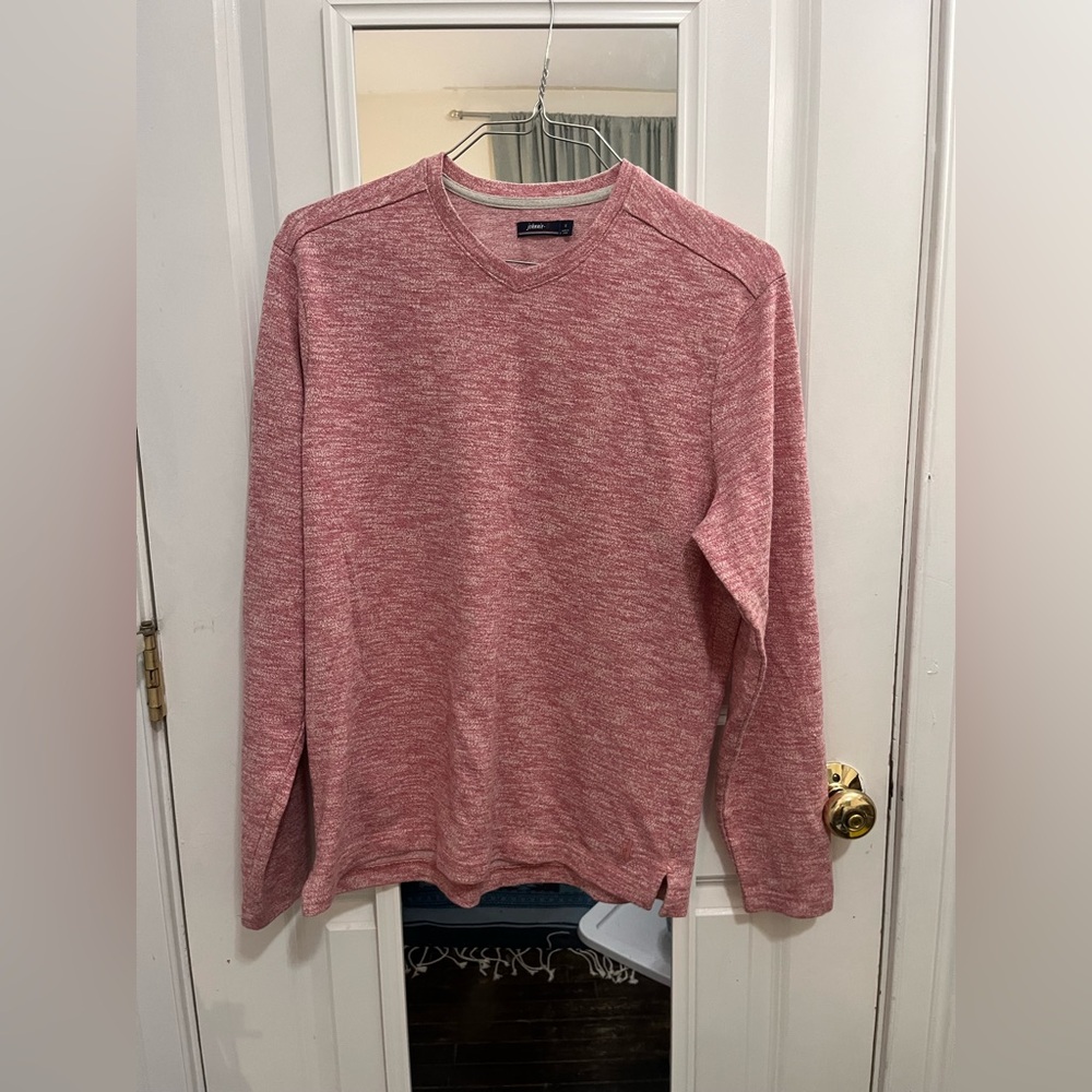 Johnnie-O sweater, men’s size M, red/pink/white heather, Excellent condition
